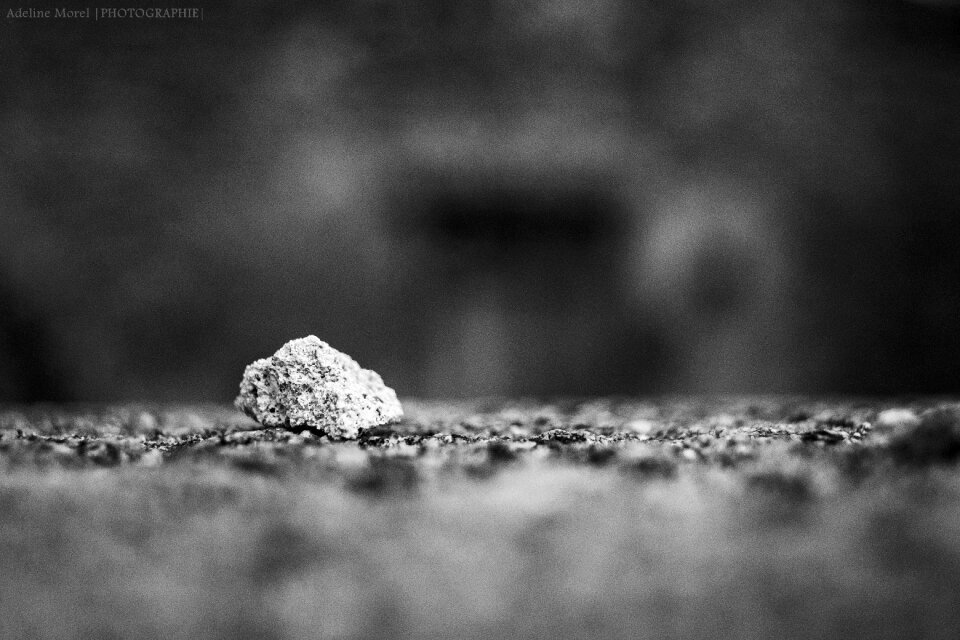 Ruins mine black and white