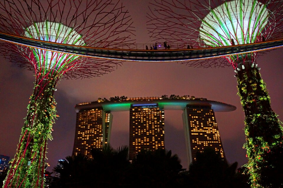 Singapore night lights photo