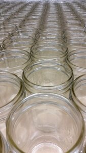 Glass jar container transparent