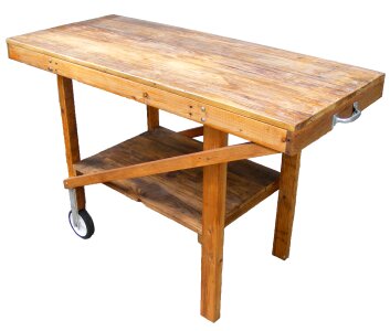 Wood garden barbecue