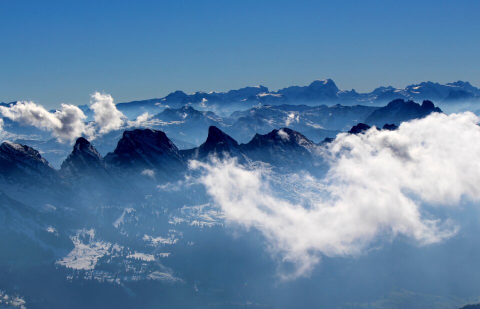 Swiss alps clouds sky