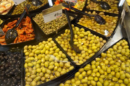 Black olives market food