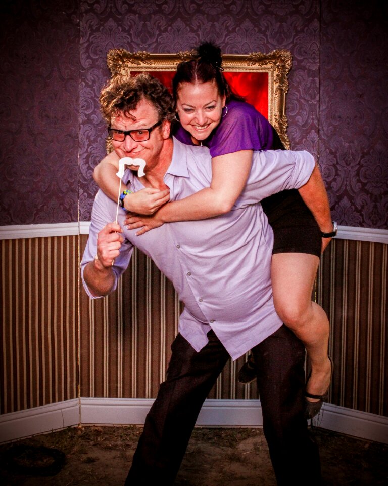 Pickaback carry woman