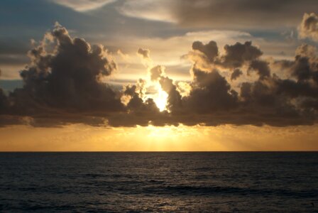 Pacific ocean sunset landscape