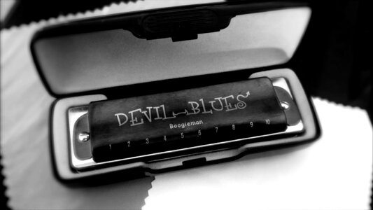 Blues music ten-hole harmonica