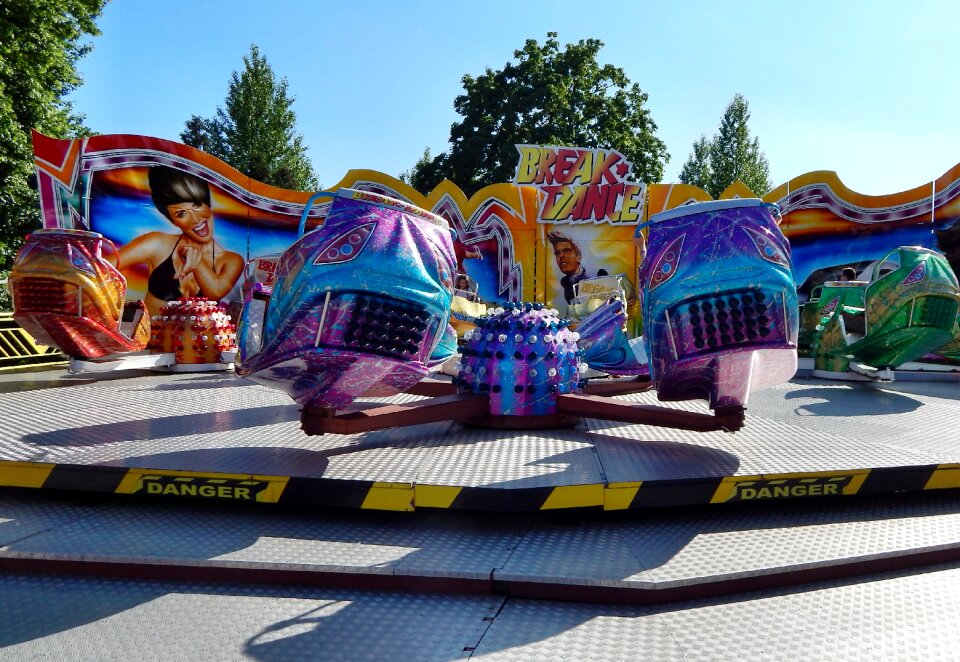 Amusement park carousel fun