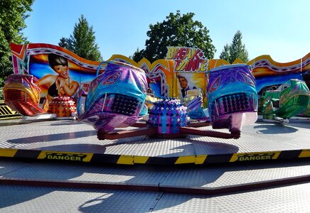 Amusement park carousel fun photo