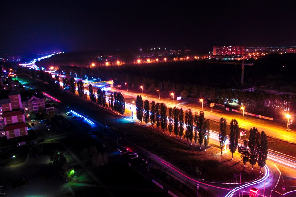 Voronezh night city freezelight