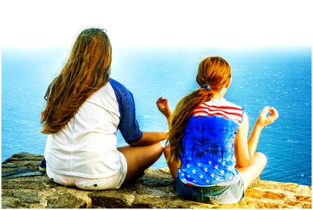 Zen meditation sea