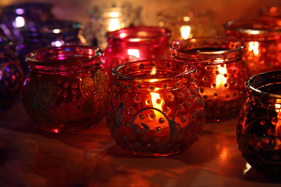 Bright candle colored