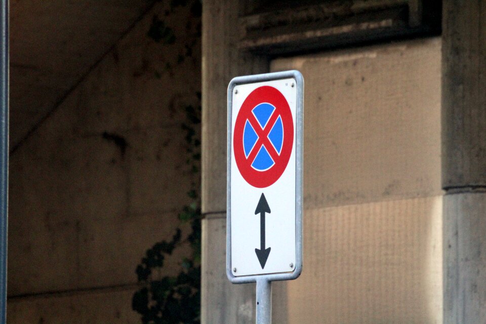 No parking street sign shield