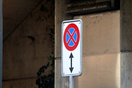 No parking street sign shield photo