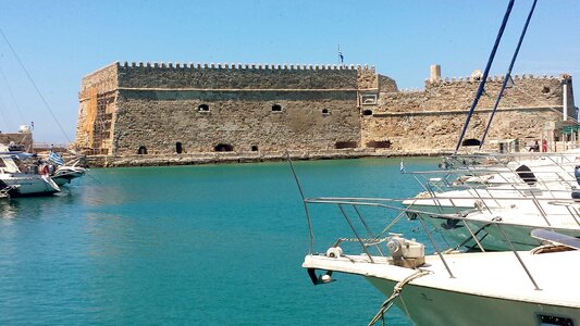 Castle island of crete venetian port