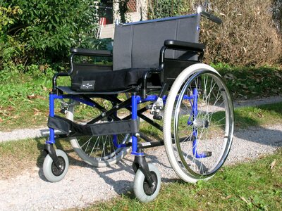 Wheelchair disability aids for disabled people photo