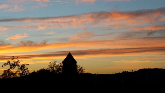 Silhouette sunset autumn mood
