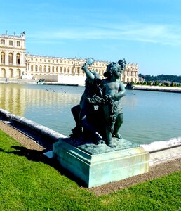 Closed versaille castle park figure