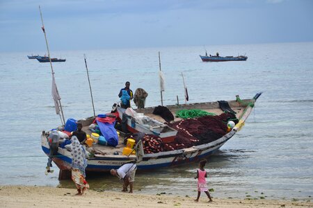 Boat sea fisherman photo