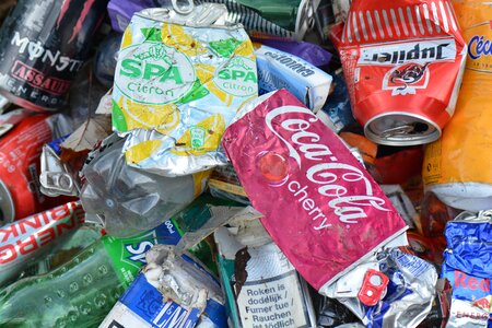 Illegal dumping garbage cans