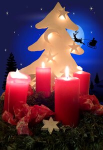 Santa claus advent candles