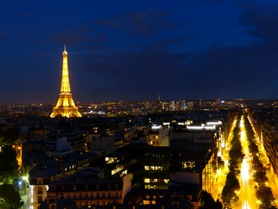 France illuminated lights photo