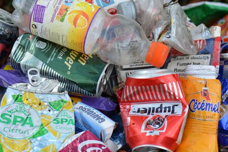 Illegal dumping garbage cans