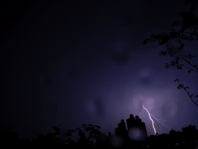 Lightning thunder sky photo