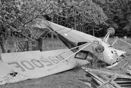 Airplane wreck wreckage