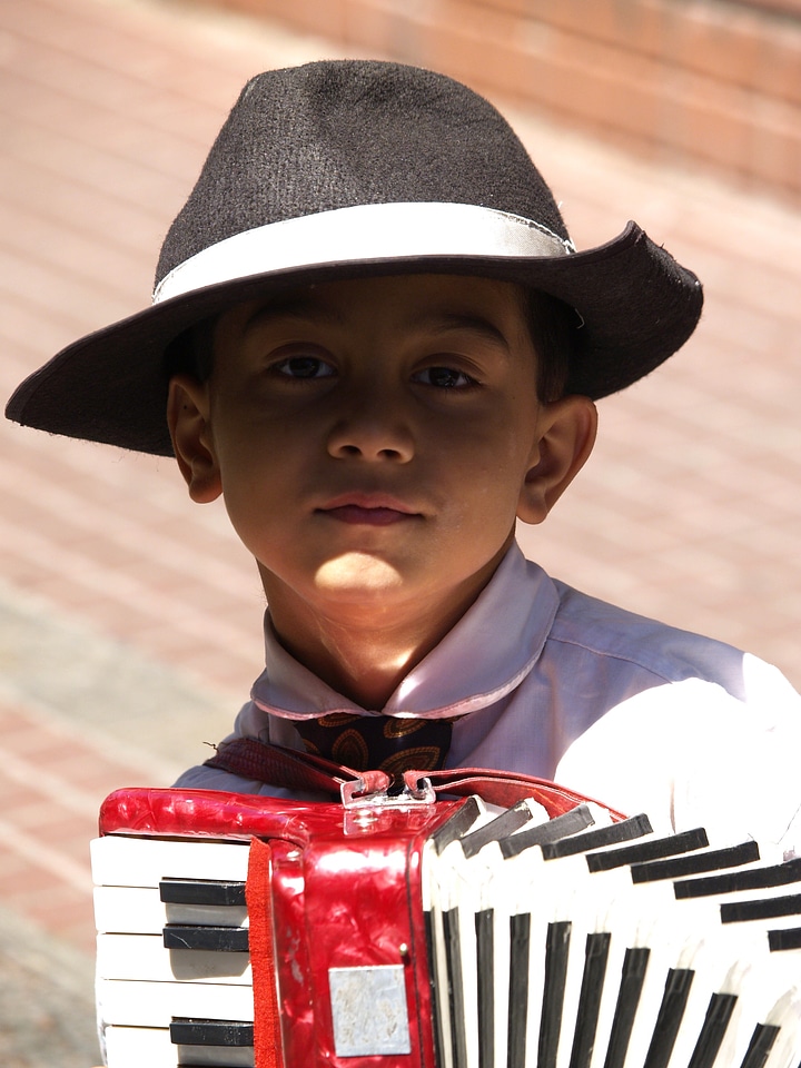 Person playing accordion