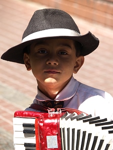 Person playing accordion