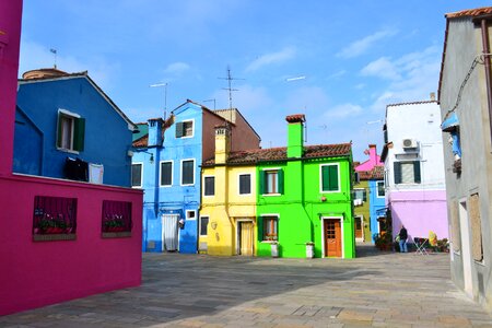 Burano colors colorful houses photo