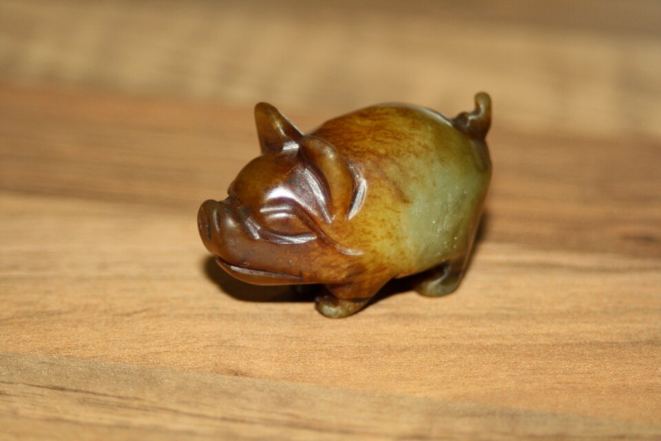 Lucky charm stone lucky pig