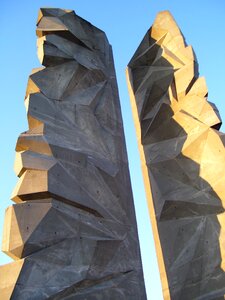 Monument rocks the background