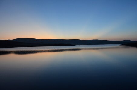 Lake dawn the silence