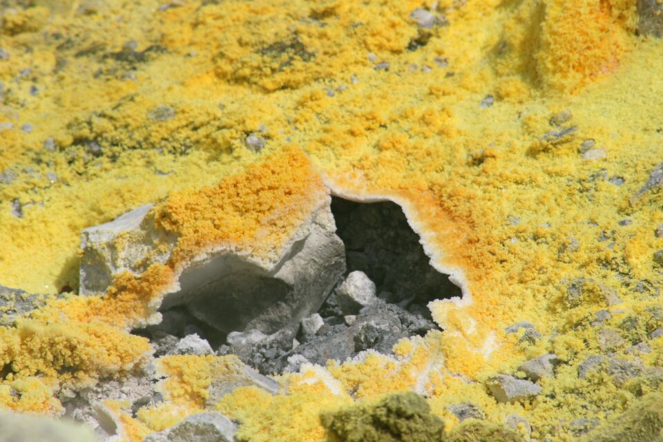 Vulcano volcano yellow