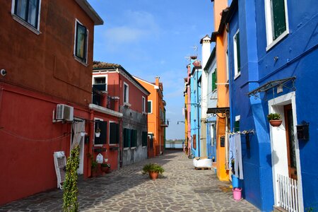 Burano colors colorful houses photo