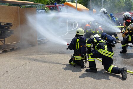 Firefighters delete breathing apparatus photo