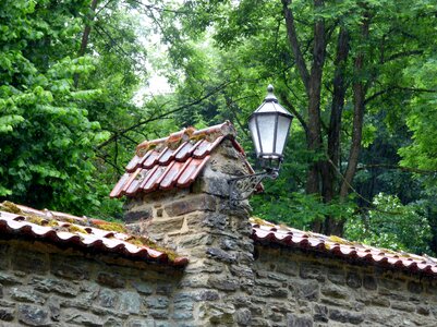 Roof tile old wall clervaux
