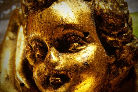 Gold antique old angel