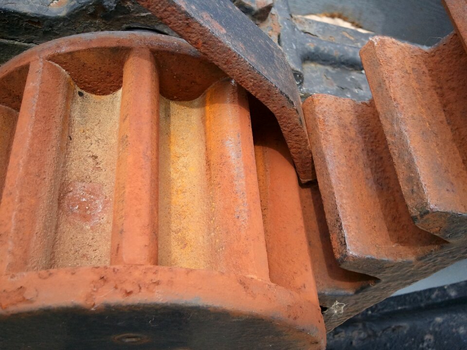 Cogwheel iron machinery