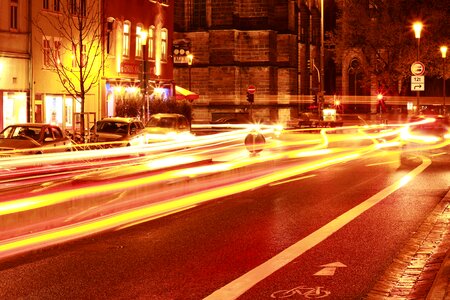 At night city lights