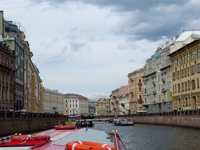 Sankt petersburg river shipping photo