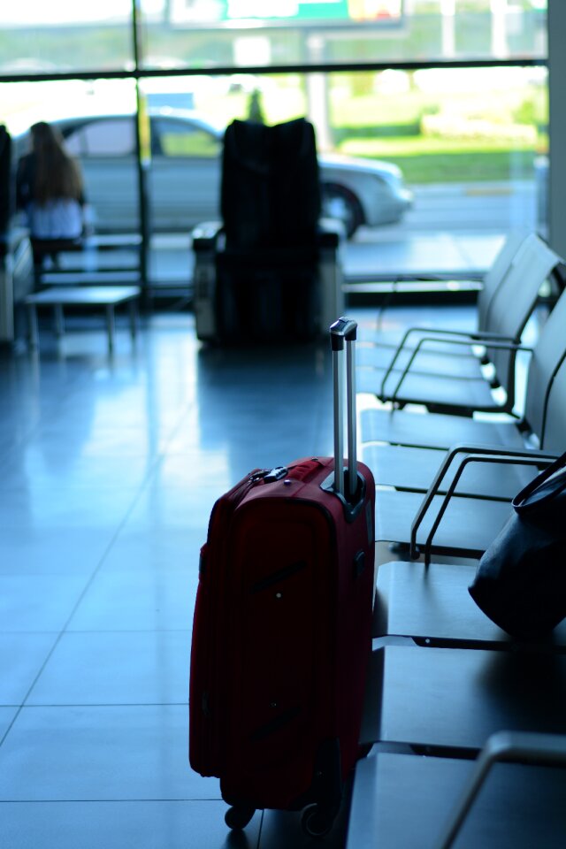 Business suitcase departure