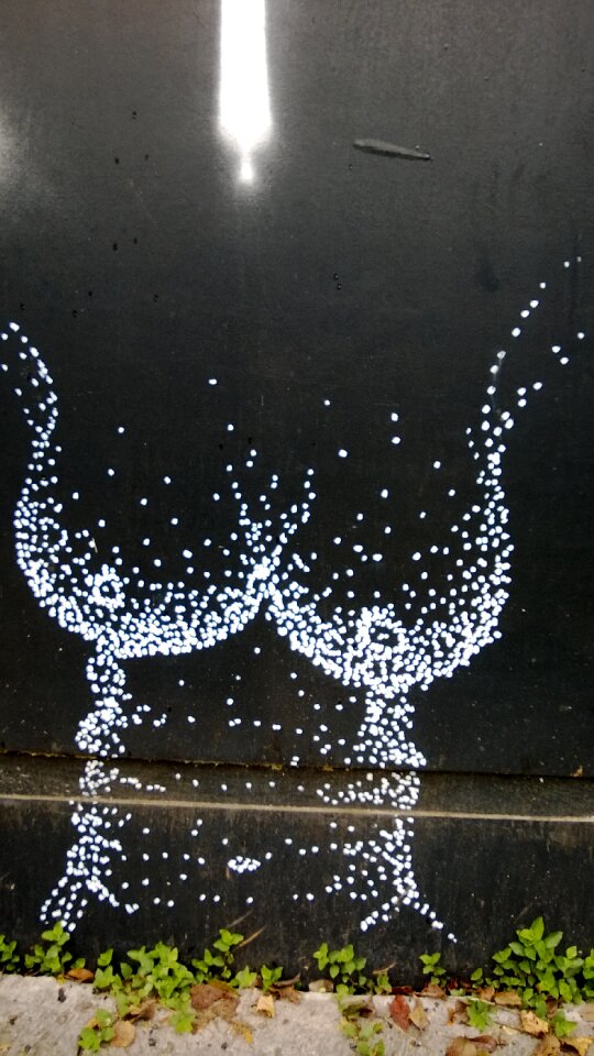 Urban intervention hand-drawn