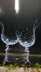 Urban intervention hand-drawn