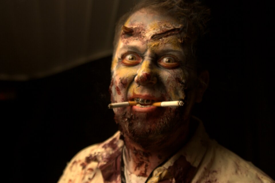 Person smoking creepy