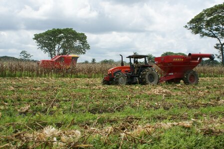 Mechanization agricultural field photo