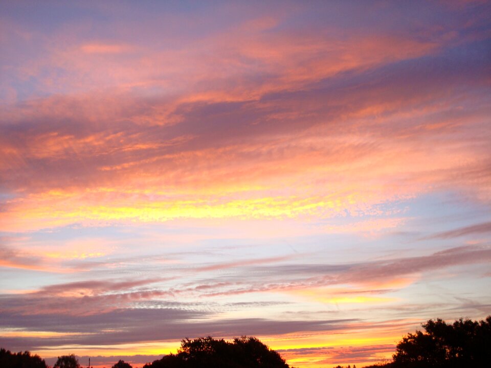 Covered sky sun red