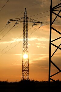 High voltage steel pylon photo