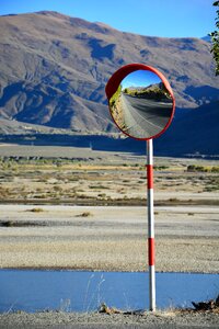 Roadside scenery highway turning mirrors photo