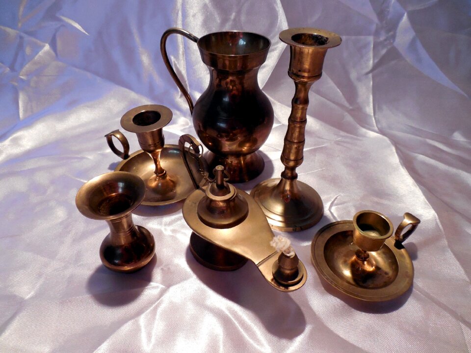 Shining candle holders shiny